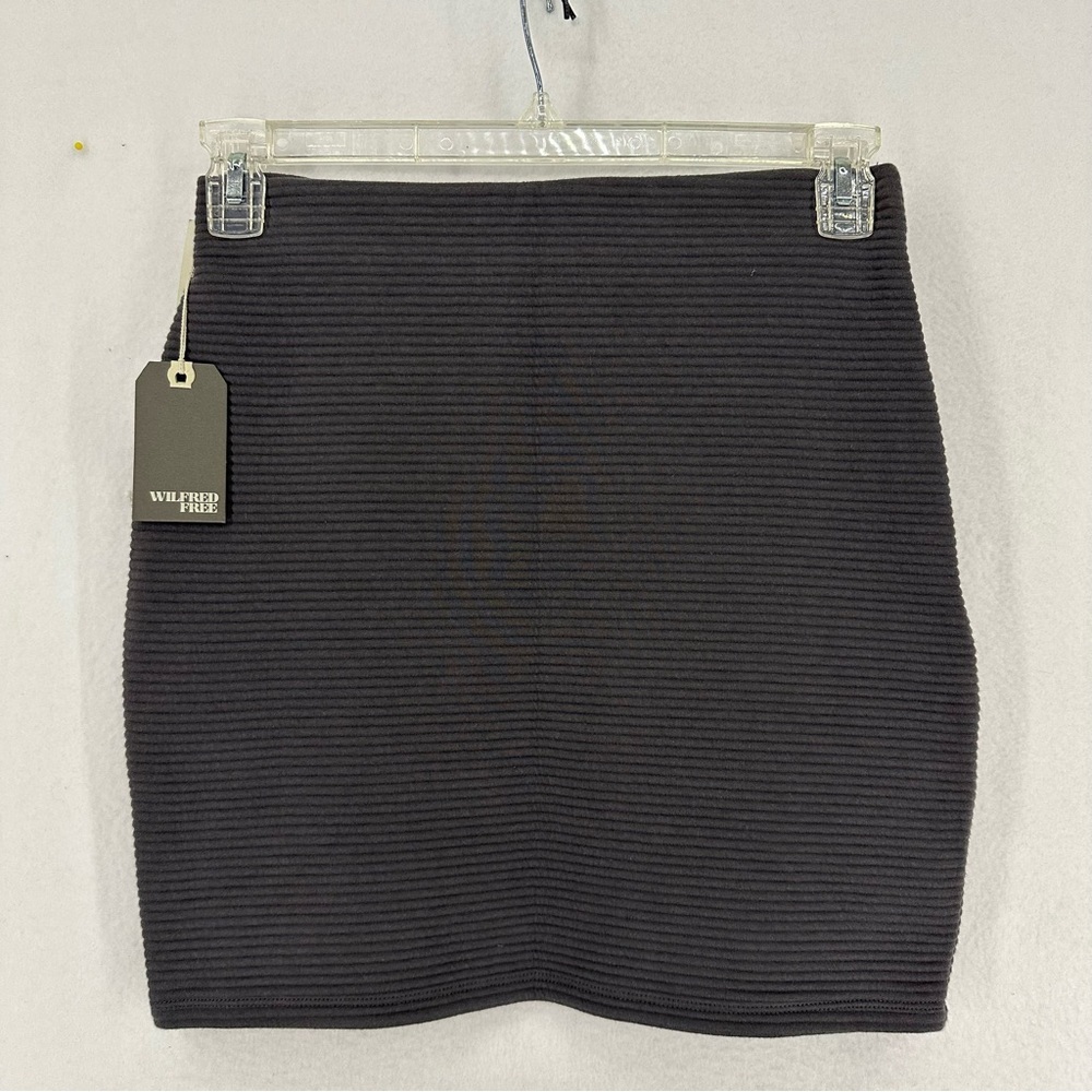 NWT Wilfred Free Ribbed Mini Pencil Skirt‎ Medium Grey